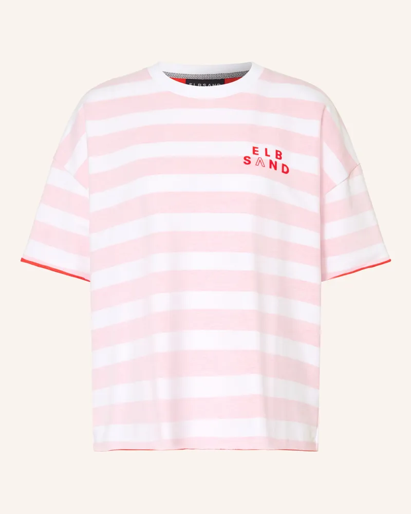 ELBSAND T-Shirt Gry rot Weiss