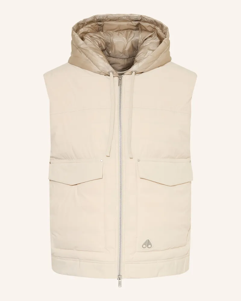 Moose Knuckles Daunenweste Brixton Mit Abnehmbarer Kapuze beige Ecru
