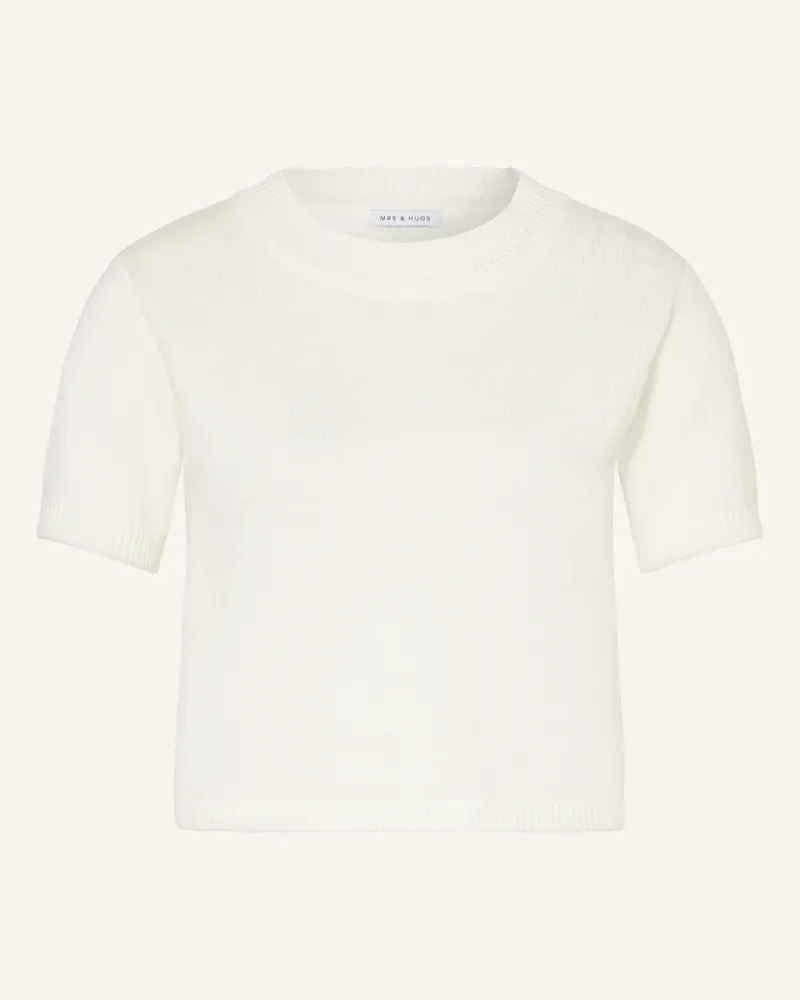Mrs & HUGS Strickshirt Weiss