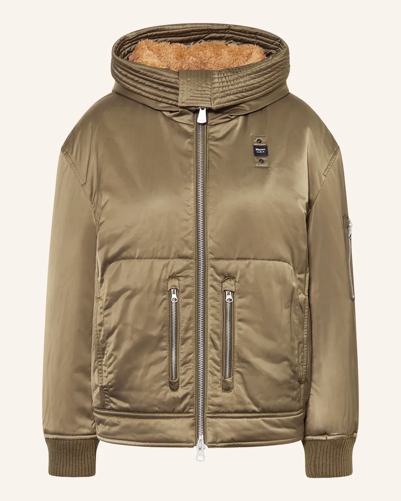 Blauer Jacke Nearen gruen Grün