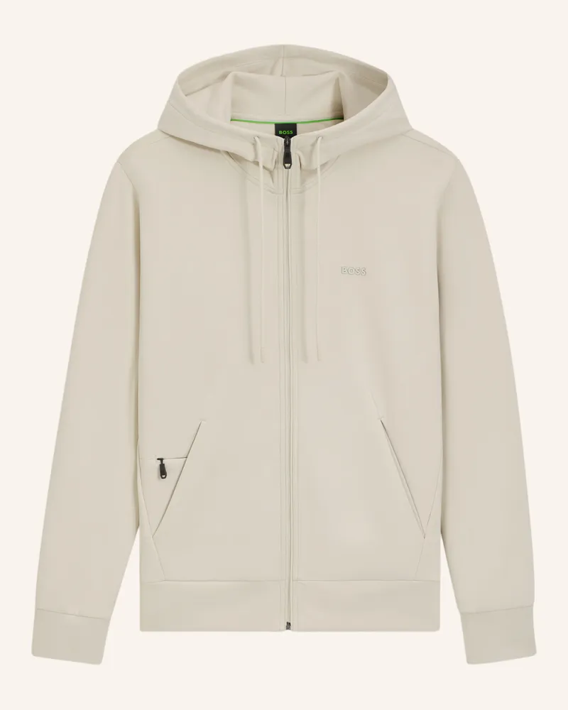 HUGO BOSS Sweatjacke SAGGY Weiss