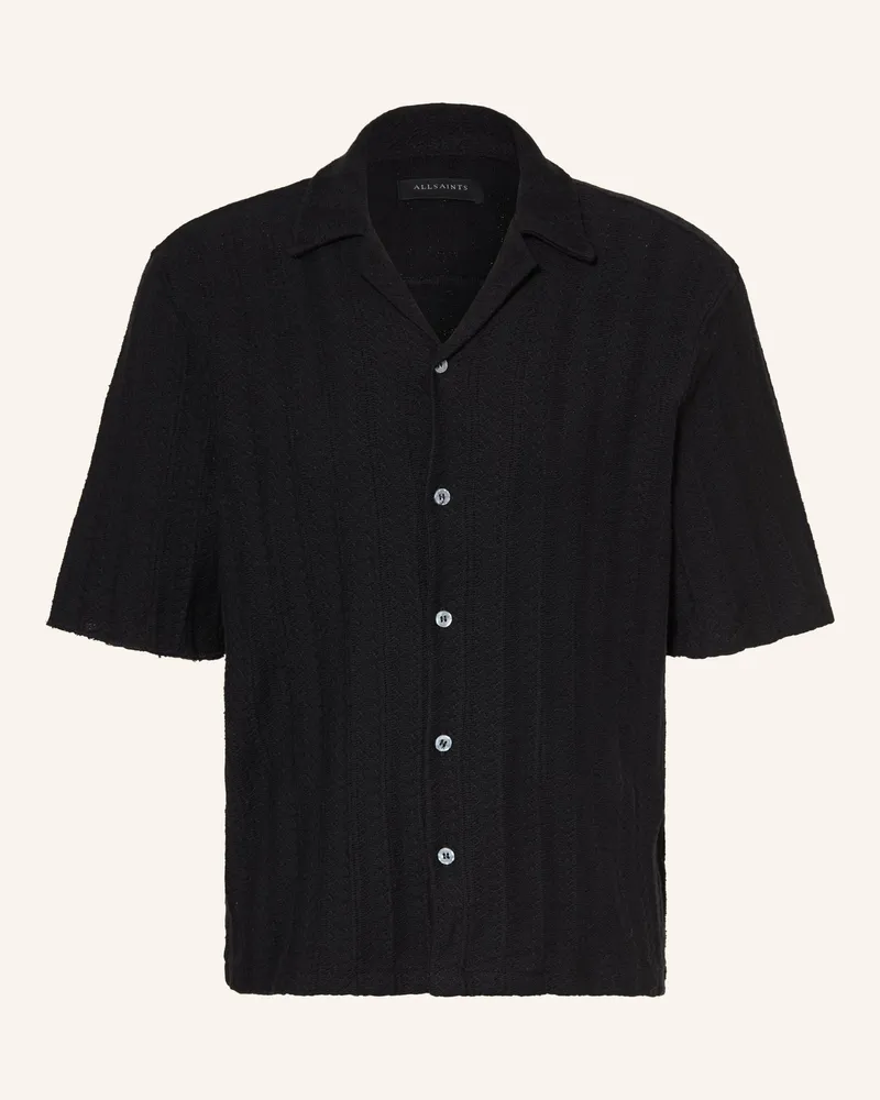 AllSaints Strickhemd TRACE Comfort Fit Schwarz
