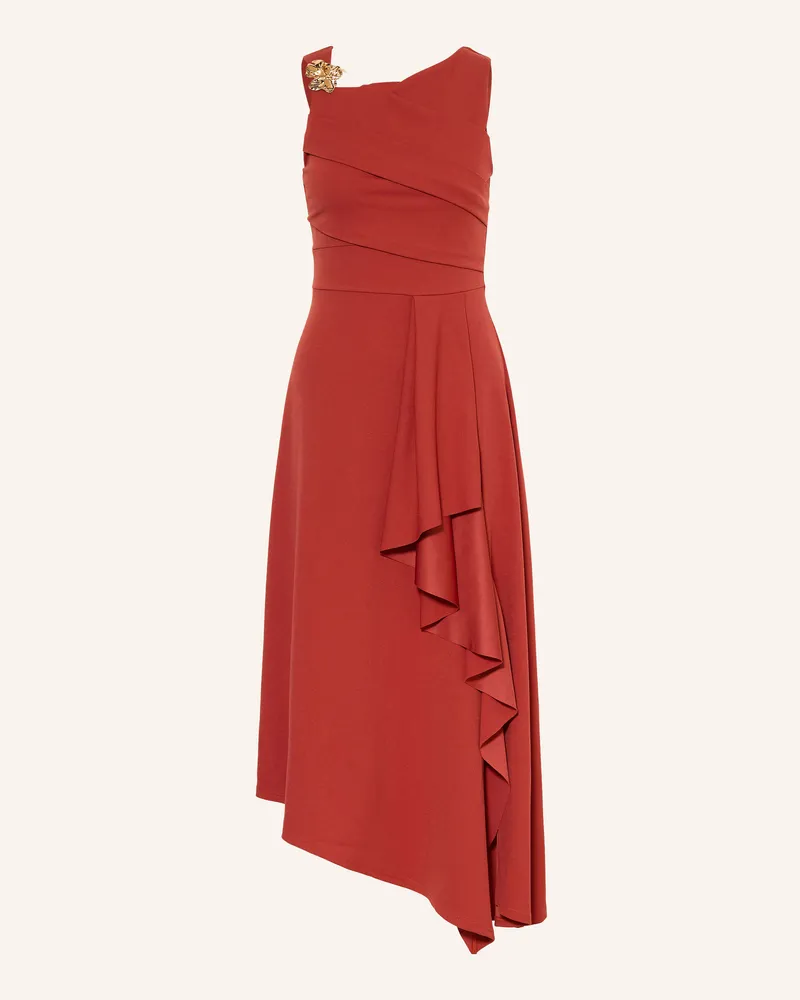 Lipsy  Cocktailkleid Mit Volants braun Hellrot