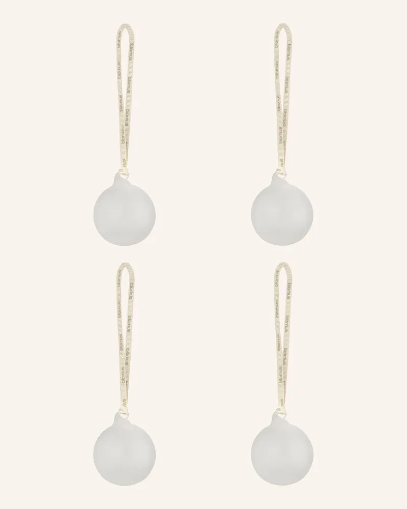 Blomus 4er-Set Weihnachtskugeln JUHLA Weiss