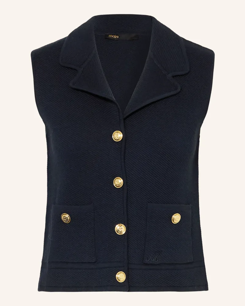 Maje Strickweste blau Dunkelblau