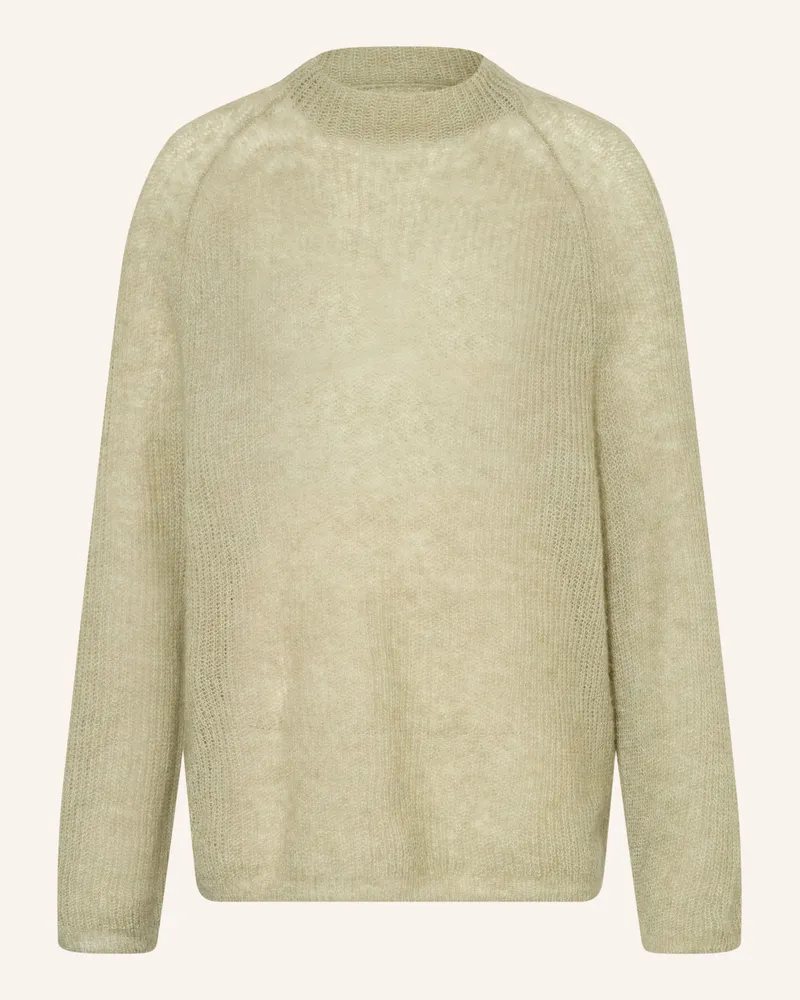 HUGO BOSS Pullover Fewena Mit Alpaka gruen Oliv