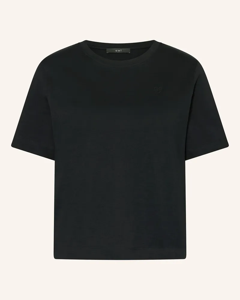 Oui  T-Shirt Sveha schwarz Schwarz