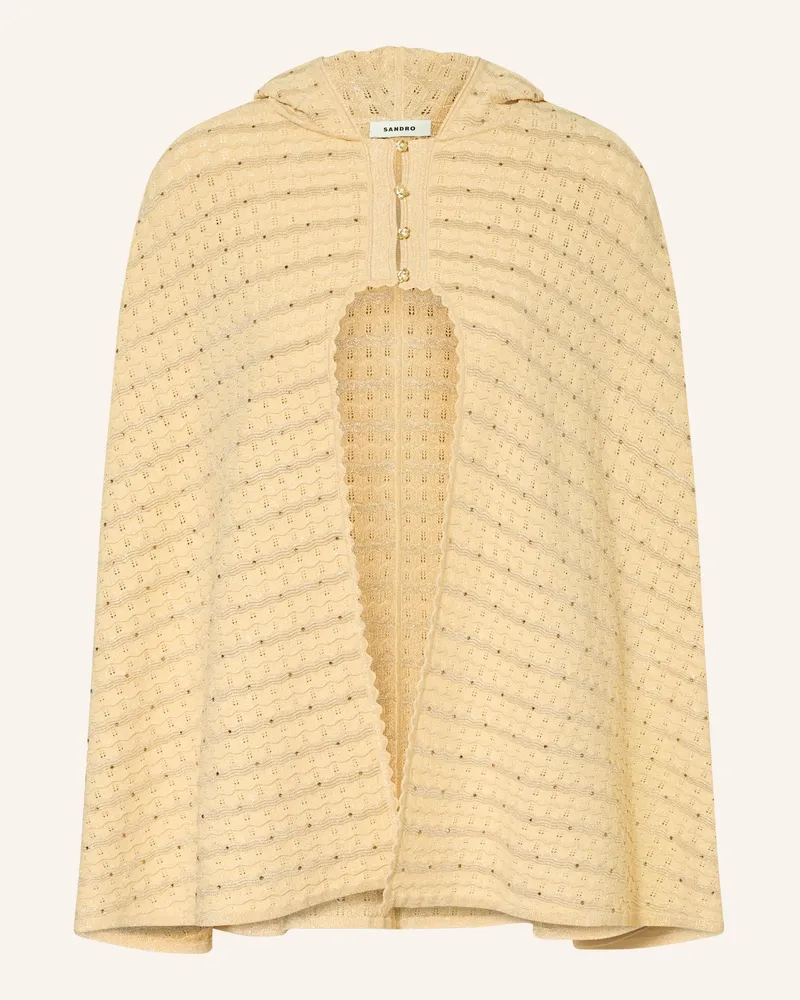 Sandro Cape Mit Glitzergarn Und Schmucksteinen gold Gold