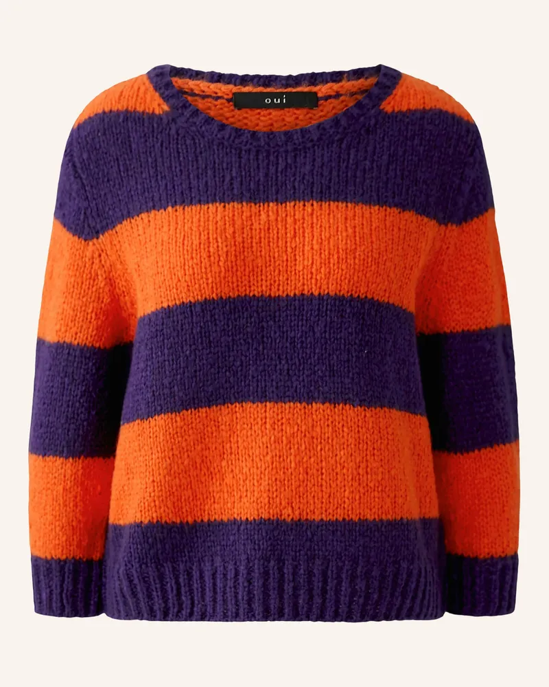 Oui  Pullover Mit 3/4-Arm lila Orange