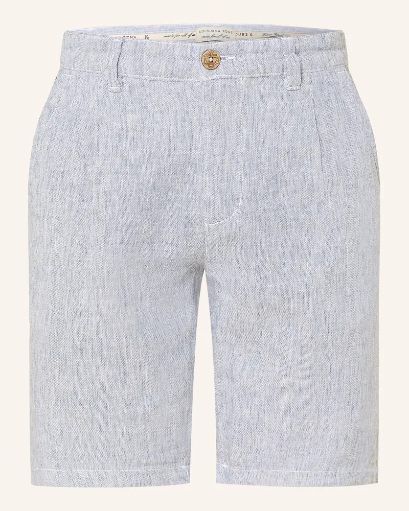 colours & sons Shorts Mit Leinen blau Hellblau