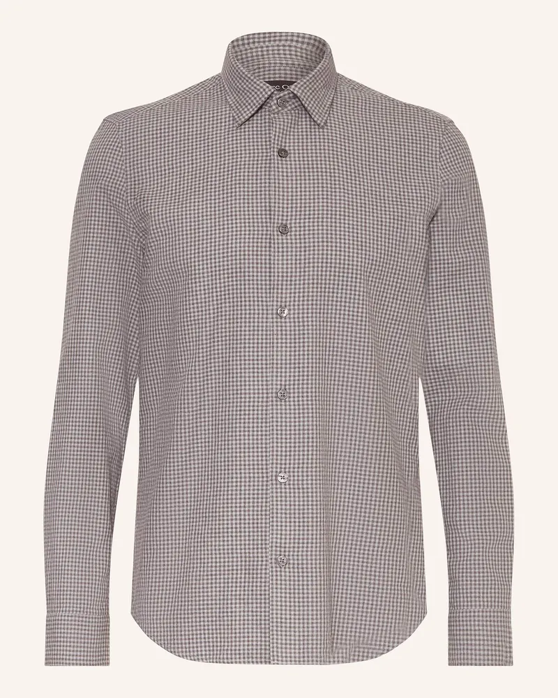 Marc O'Polo Flanellhemd Shaped Fit Grau