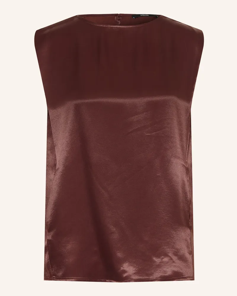 someday. Blusentop Zeise Aus Satin rot Dunkelrot