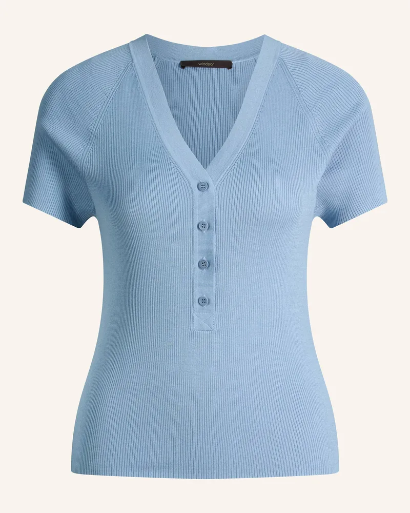 windsor. Strickshirt blau Hellblau