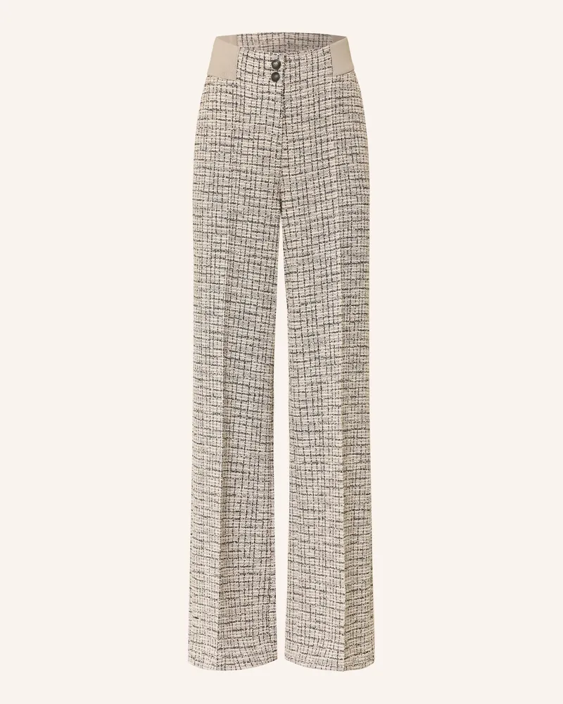 MARC AUREL Marlenehose Aus Tweed Mit Glitzergarn beige Dunkelblau