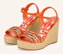 Wedges Ricamo orange