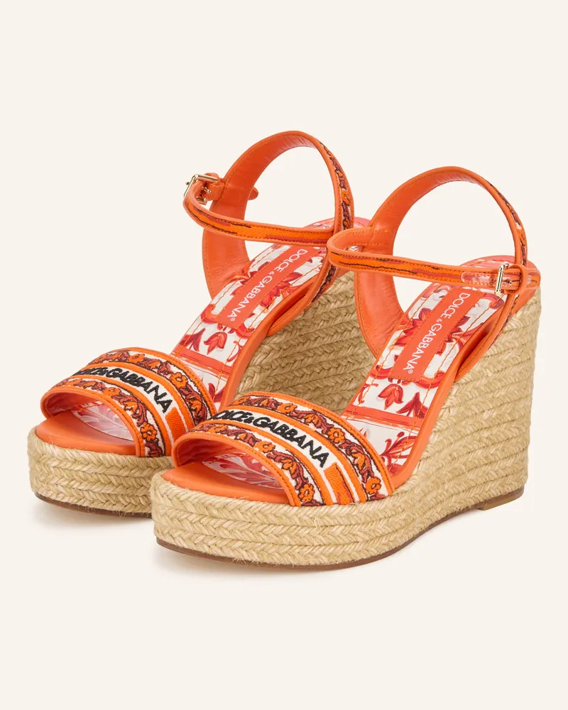 Dolce & Gabbana Wedges Ricamo orange Orange