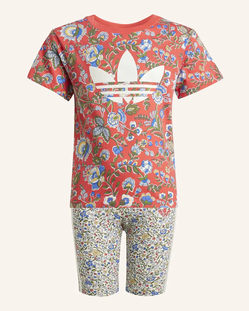 adidas ADIDAS ORIGINALS X LIBERTY LONDON KIDS T-SHIRT-SET Rot