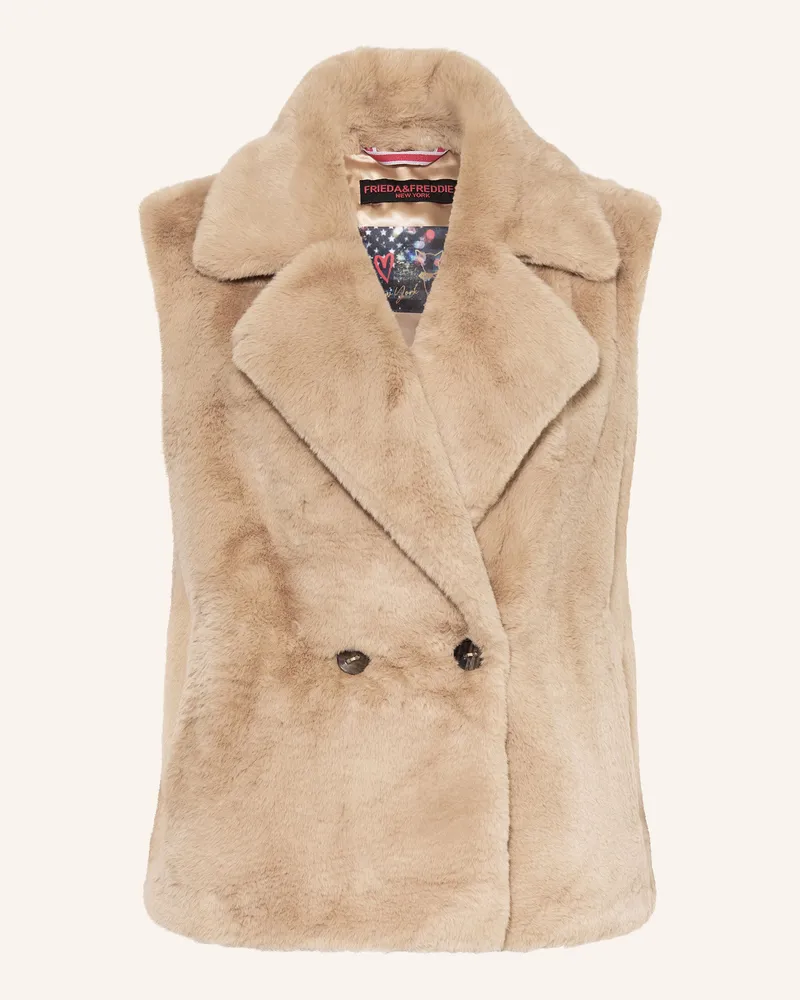 Frieda & Freddies Kunstfell-Weste LEO Beige
