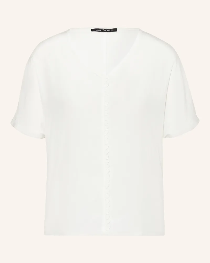 Luisa Cerano Blusenshirt im Materialmix Ecru