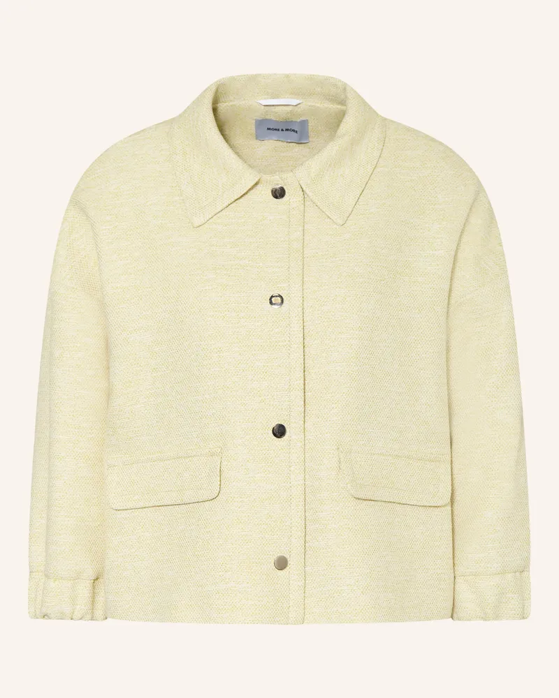 More & More Kastenjacke Aus Bouclé gruen Gelb