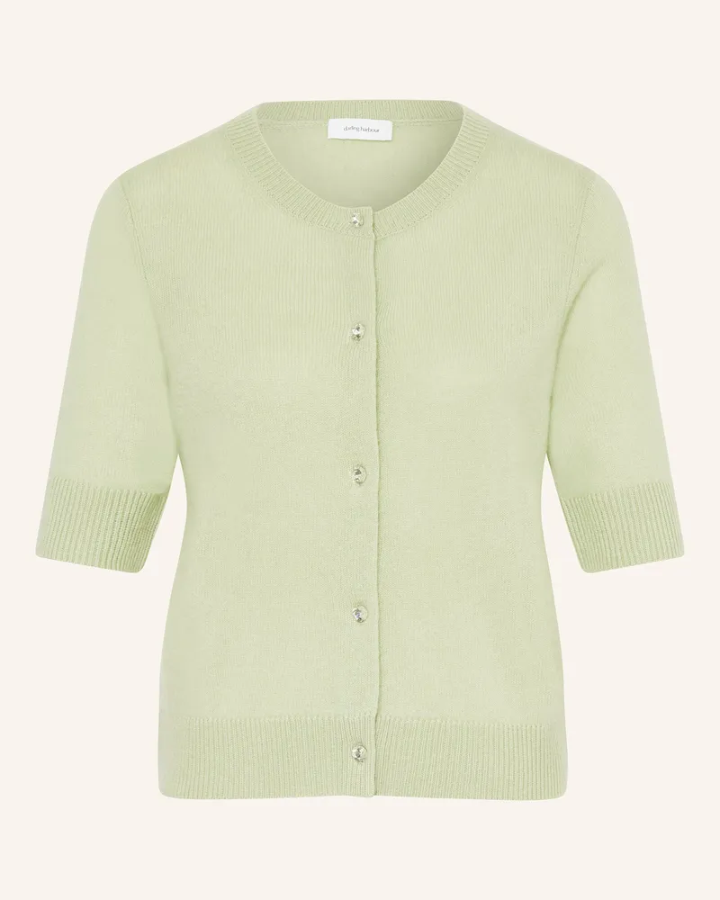 Darling Harbour Strickjacke mit Cashmere Lindgrün