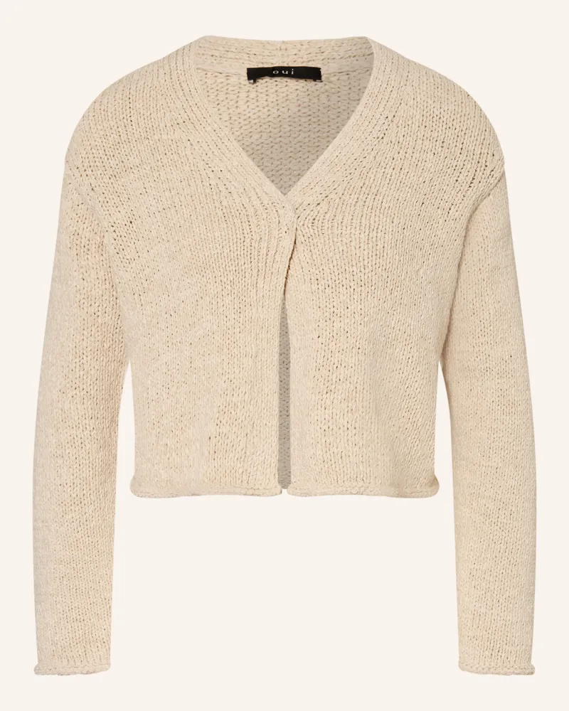 Oui  Strickjacke beige Beige