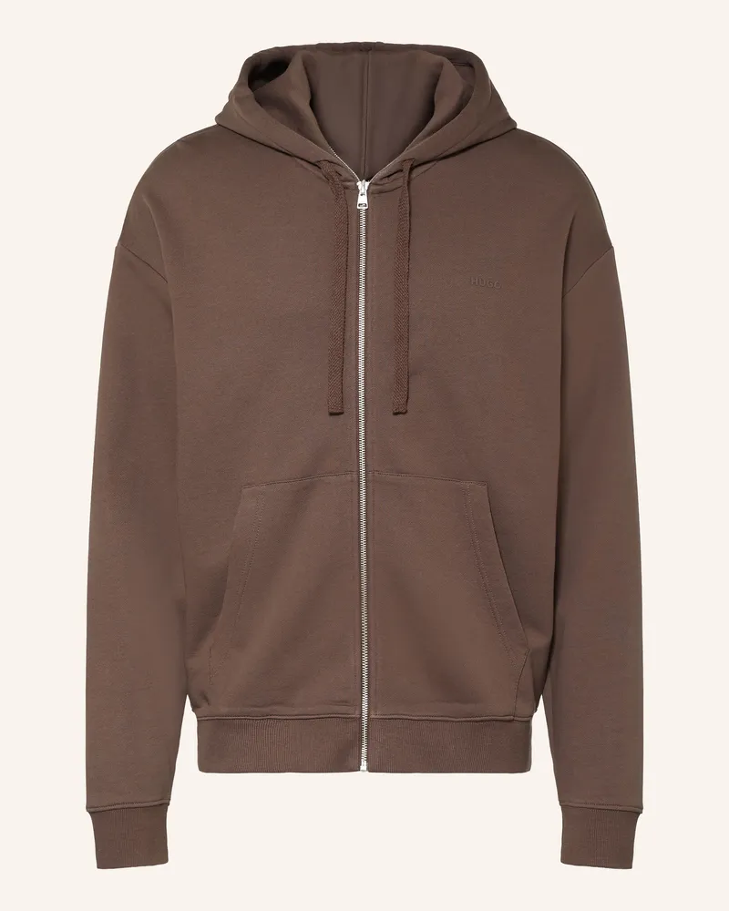 HUGO BOSS Sweatjacke Dapozip braun Braun
