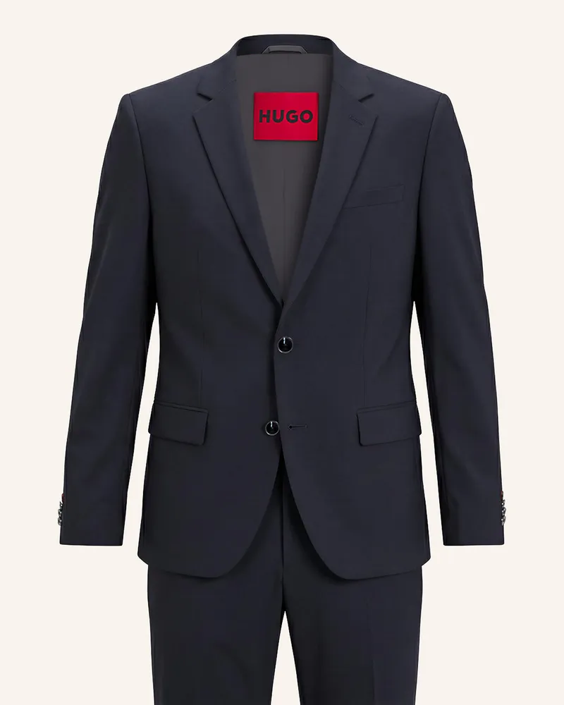 HUGO BOSS Business Anzug Henry/getlin232x Slim Fit blau Dunkelblau