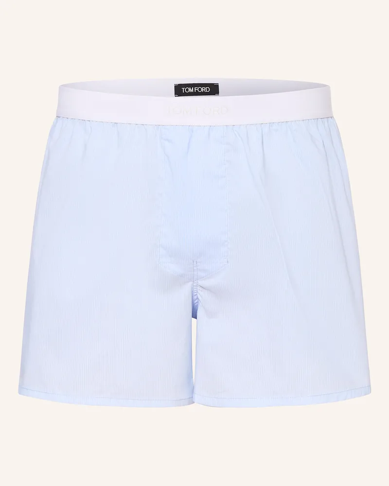 Tom Ford Web-Boxershorts blau Hellblau