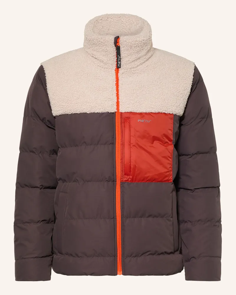 me°ru' Steppjacke Roskilde braun Dunkelbraun