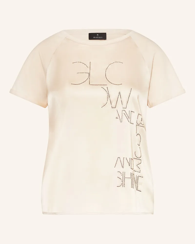 monari T-Shirt mit Schmucksteinen Ecru