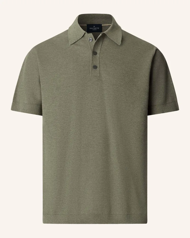 Hackett Poloshirt Honeycomb Ss Polo gruen Grün