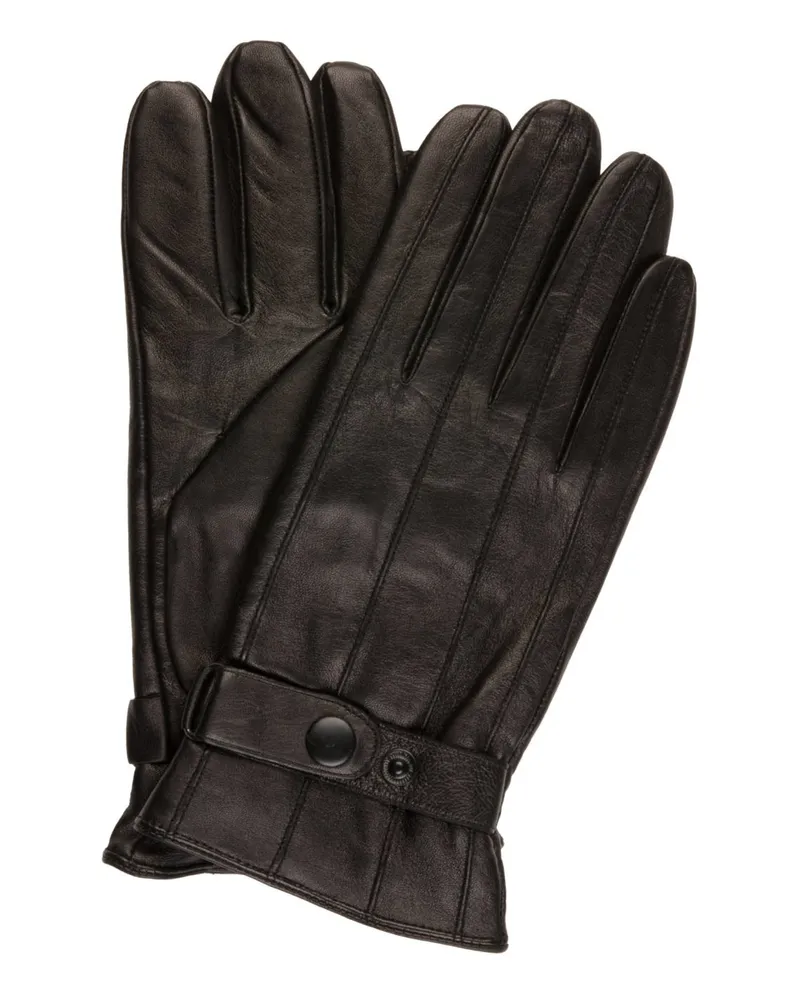 Strokesman's Lederhandschuhe schwarz Schwarz