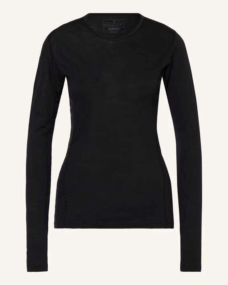 adidas Funktionswäsche-Shirt XPERIOR MERINO 150 mit Merinowolle Schwarz