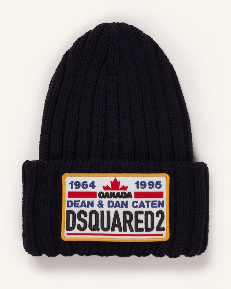 Dsquared2 Mütze Risvolto blau Dunkelblau