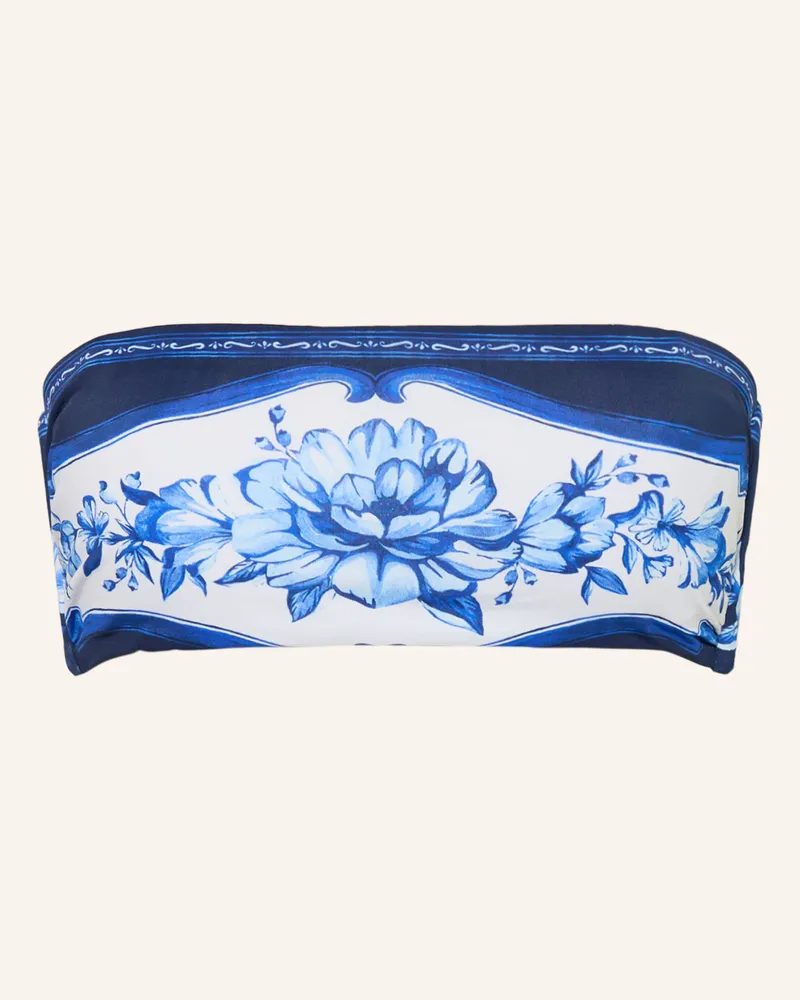 FARM Rio Bandeau-Bikini-Top PORCELAIN GARDEN Blau