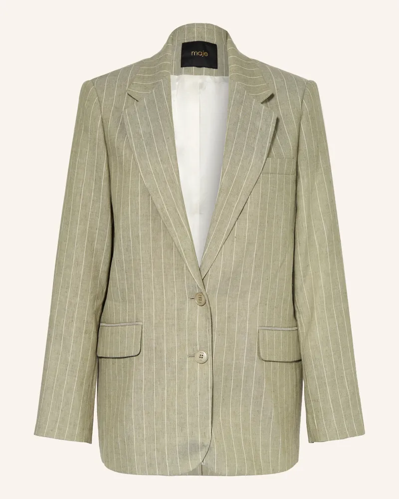 Maje Blazer Mit Leinen gruen Khaki