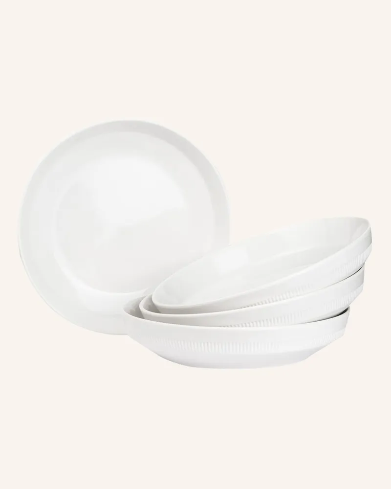 Marc O'Polo 4er-Set Suppenteller Moments weiss Creme