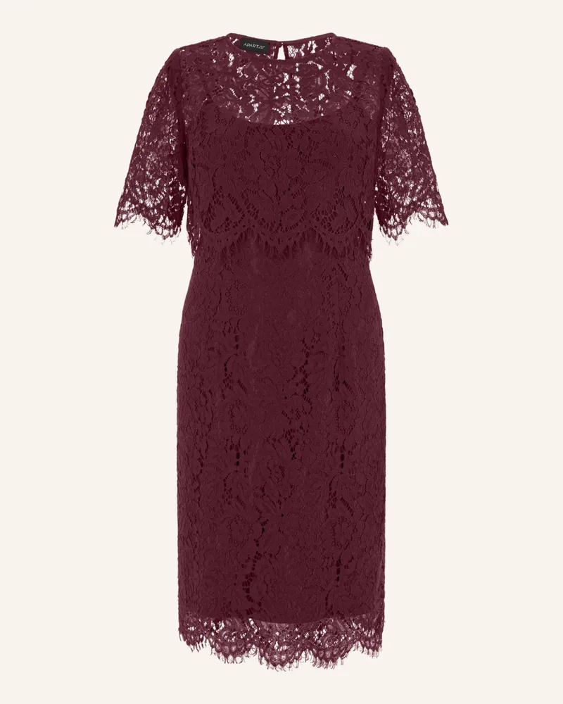 Apart Spitzenkleid Mit Spitzenjacke rot Rot