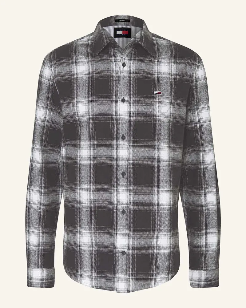 Tommy Hilfiger Flanellhemd Regular Fit Grau