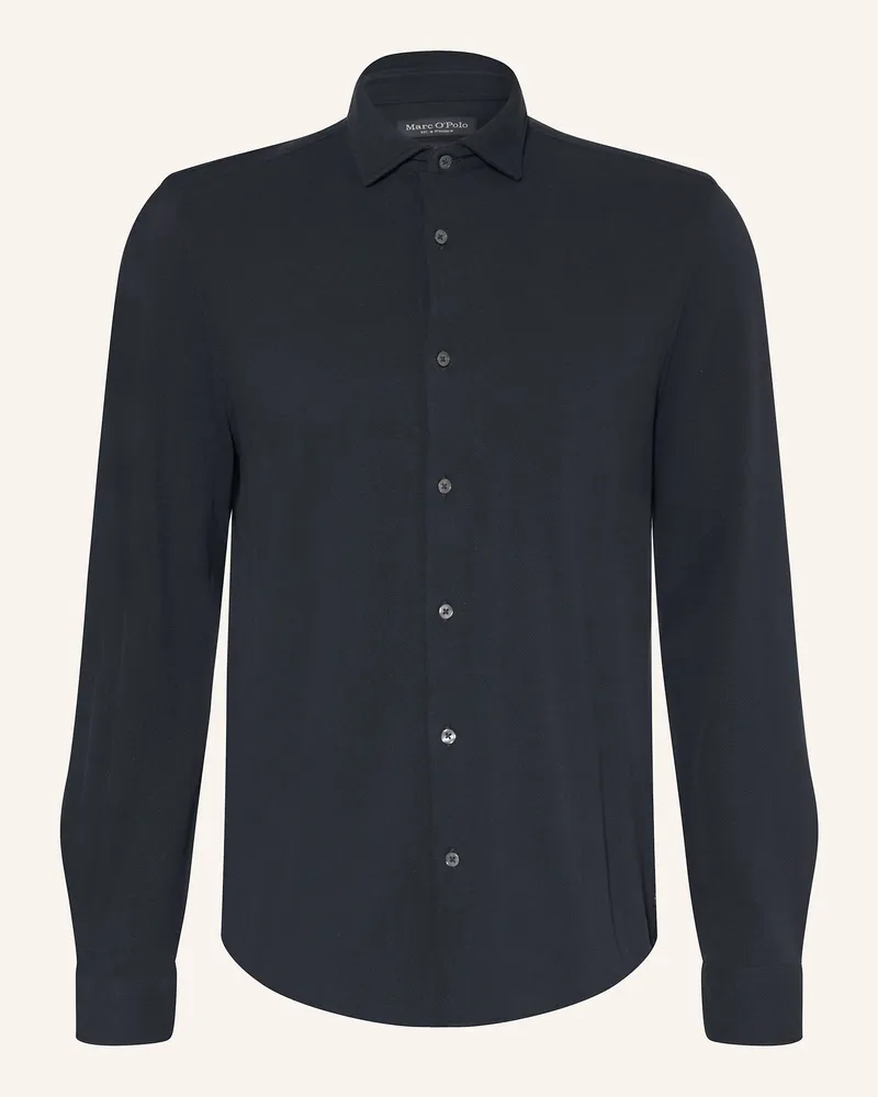 Marc O'Polo Piqué-Hemd Shaped Fit Dunkelblau