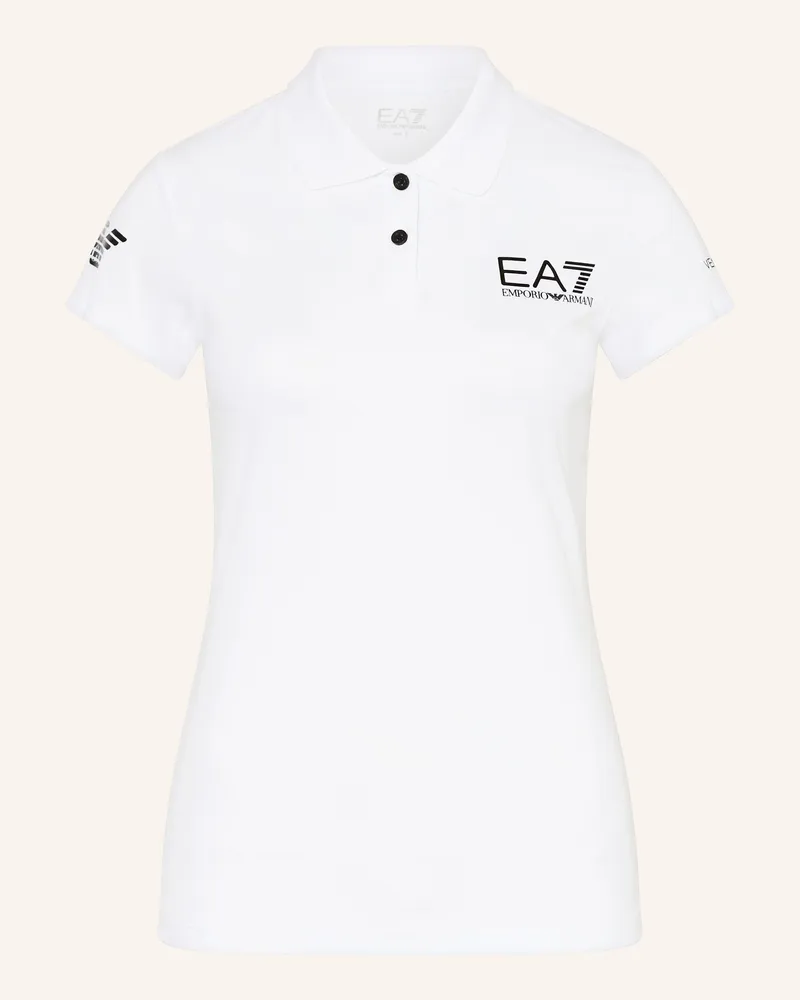 EA7 Funktions-Poloshirt weiss Weiss