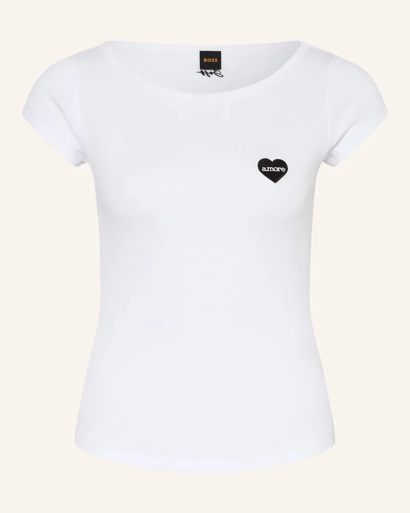 HUGO BOSS T-Shirt Etine weiss Weiss