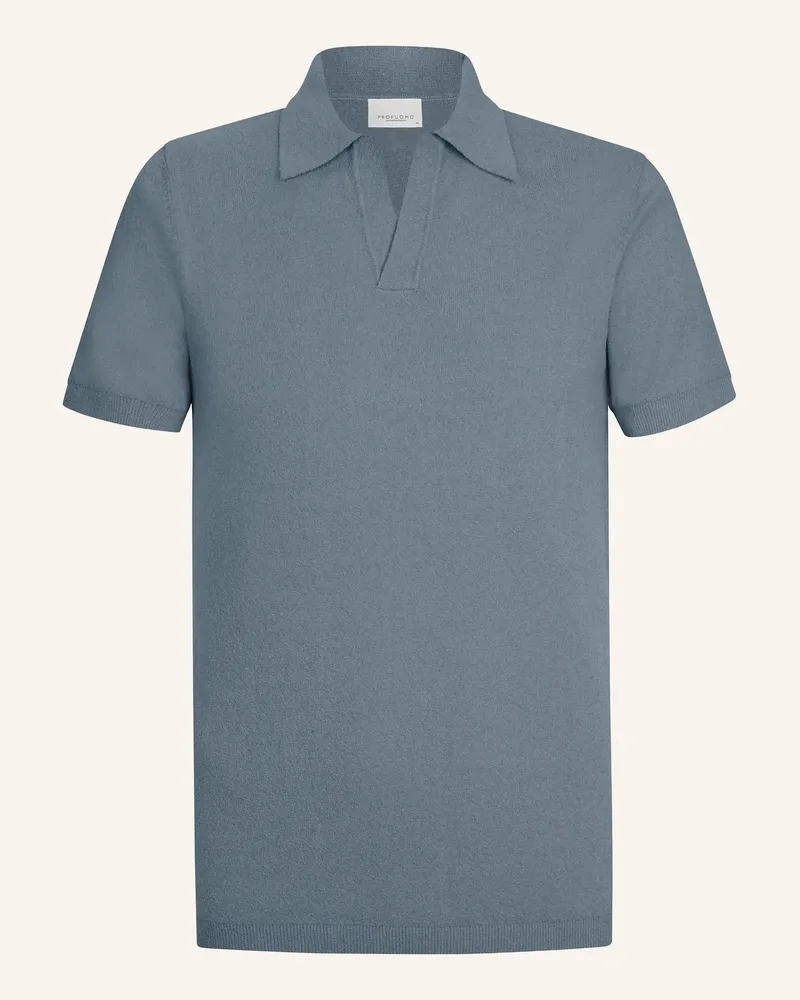 Profuomo Polo Kurzarm grau Blaugrau