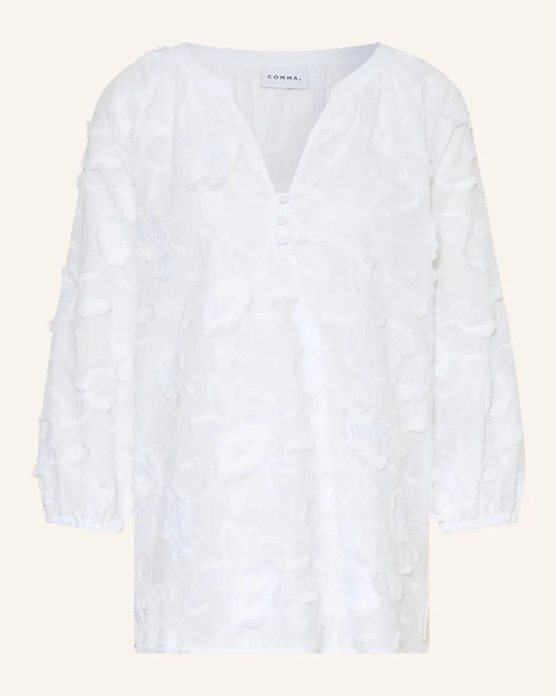 COMMA Blusenshirt Mit 3/4-Arm weiss Weiss