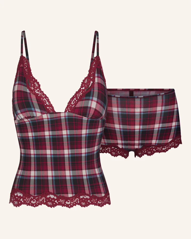SKIMS Lounge-Set Fits Everybody rot Dark