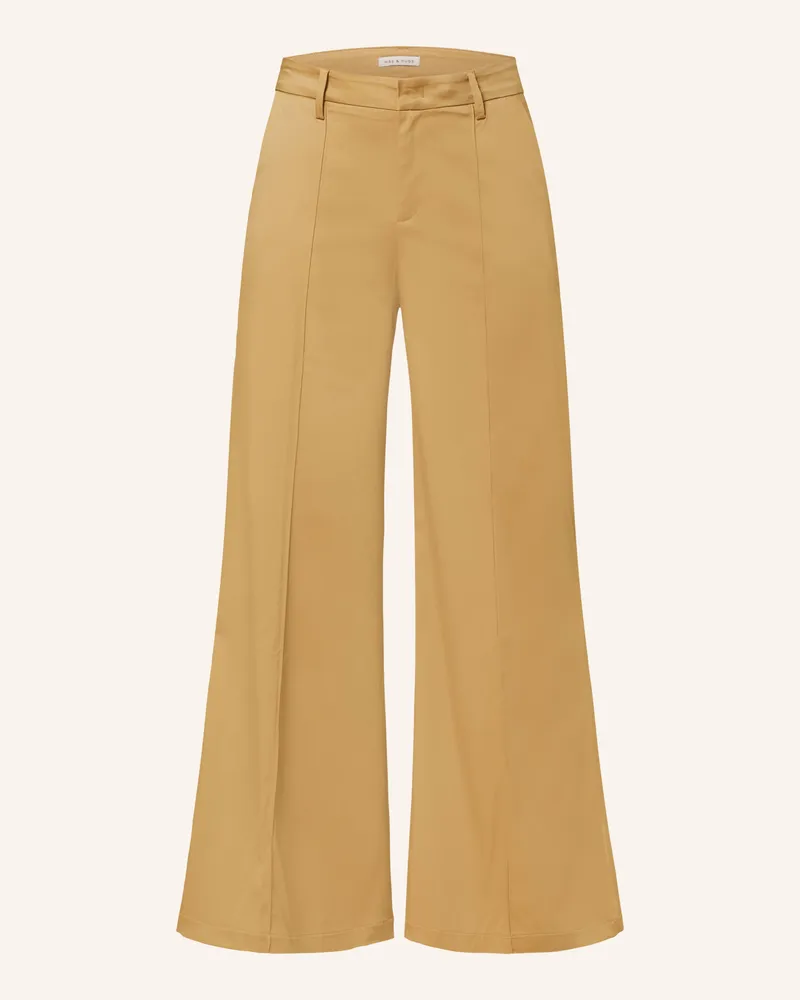 Mrs & HUGS Marlenehose aus Satin Gold