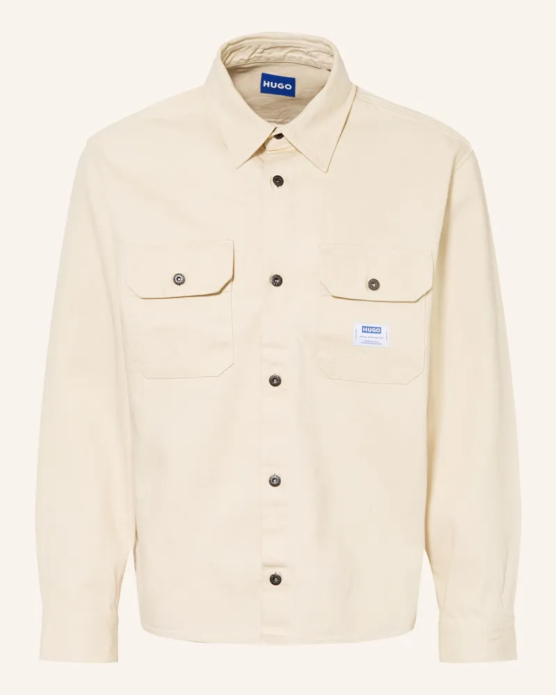 HUGO BOSS Jeanshemd EKYNONE Comfort Fit Beige