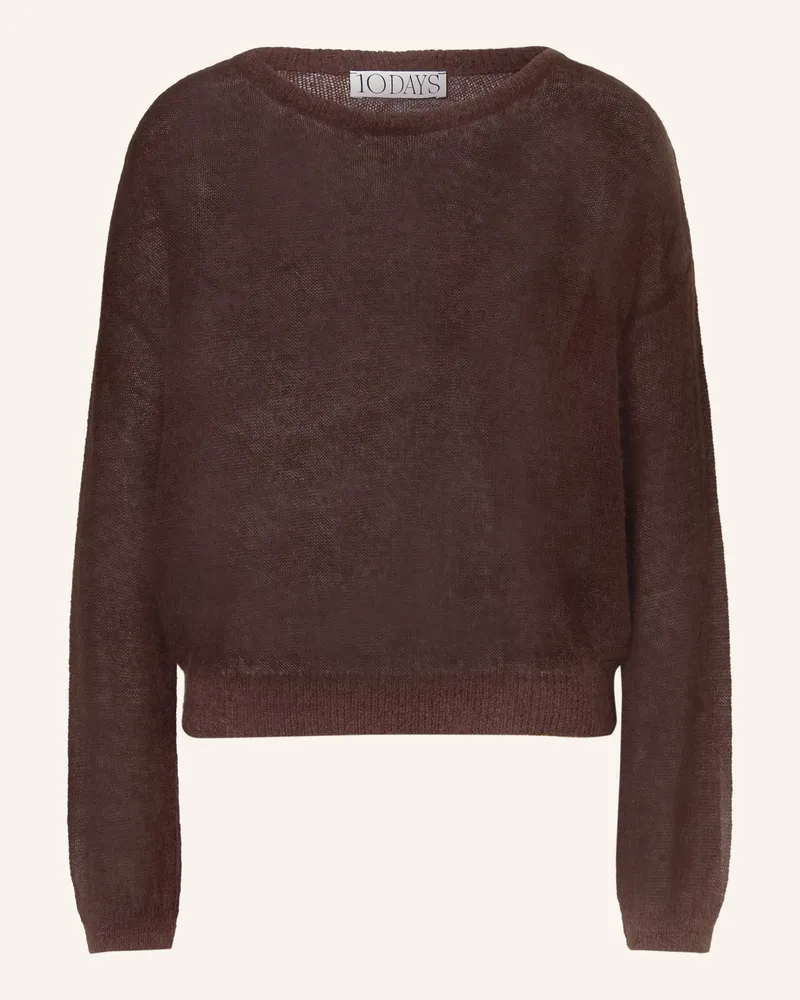 10Days Pullover mit Alpaka Dunkelrot