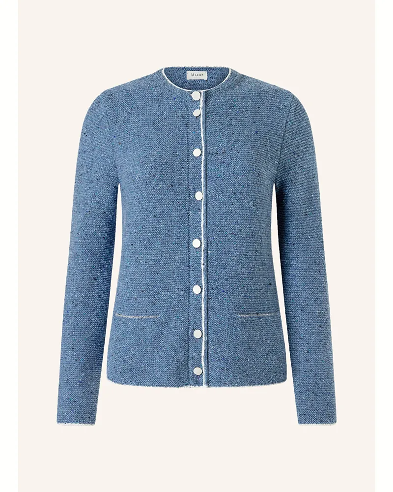 Maerz Strickjacke aus Bouclé Blau